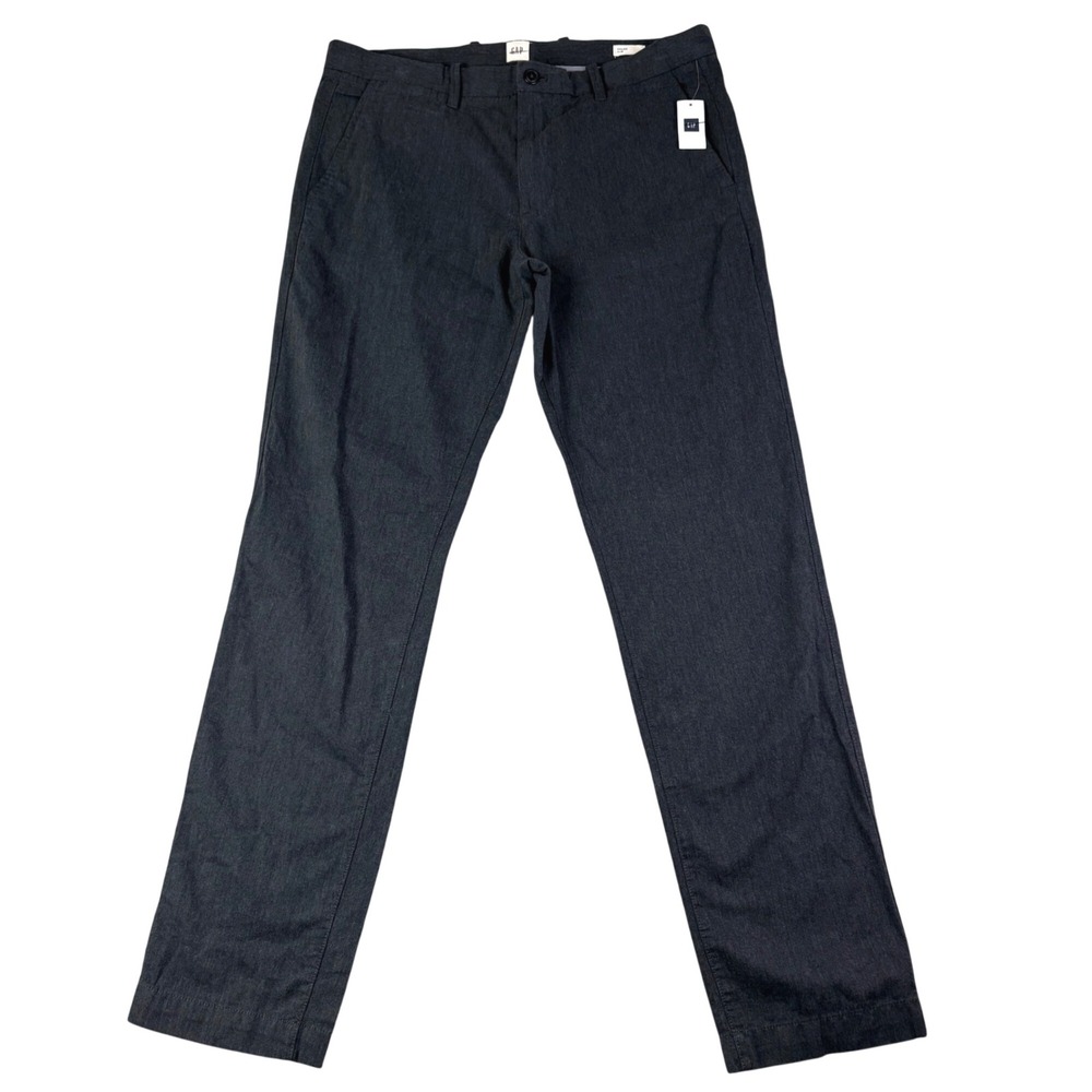 Gap 34x32 Charcoal Gray Slim Fit Chinos 100% Cotton Business Casual Pants NWT